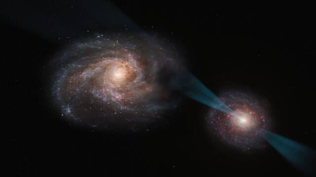 Cientficos asombrados por una galaxia que ataca a otra a 11 mil millones de aos luz en una pica justa csmica